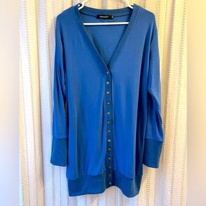 Merokeety Long Blue Cardigan
